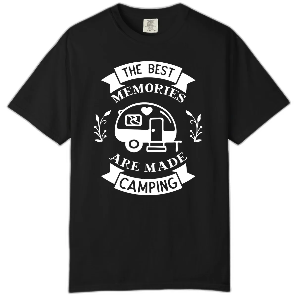 The Best Memories Are Made Camping Comfort Color in Black
