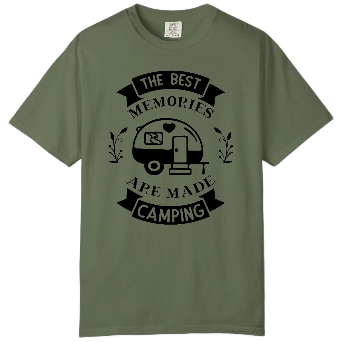 The Best Memories Are Made Camping Comfort Color in Sage