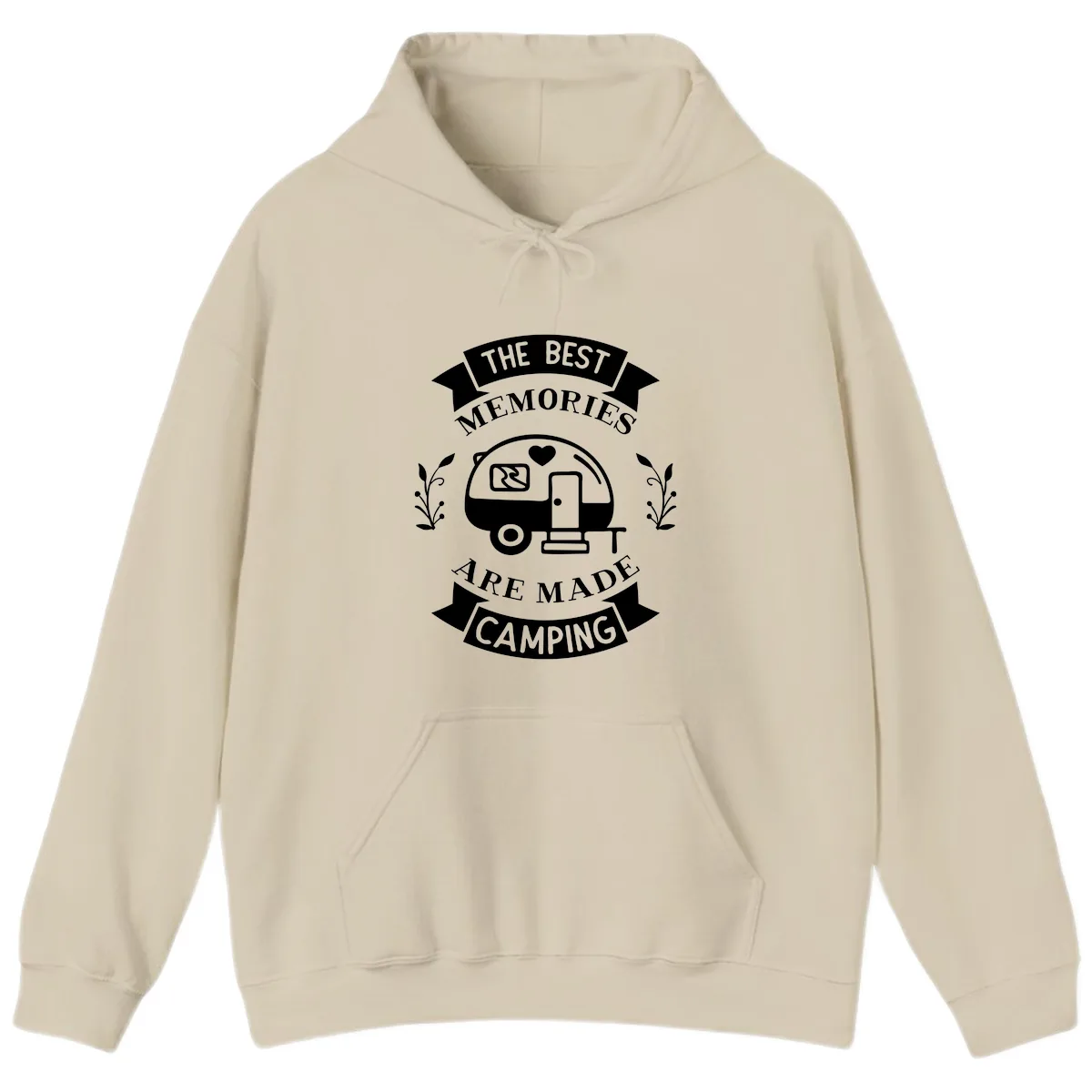 The Best Memories Are Made Camping Hoodie in Sand
