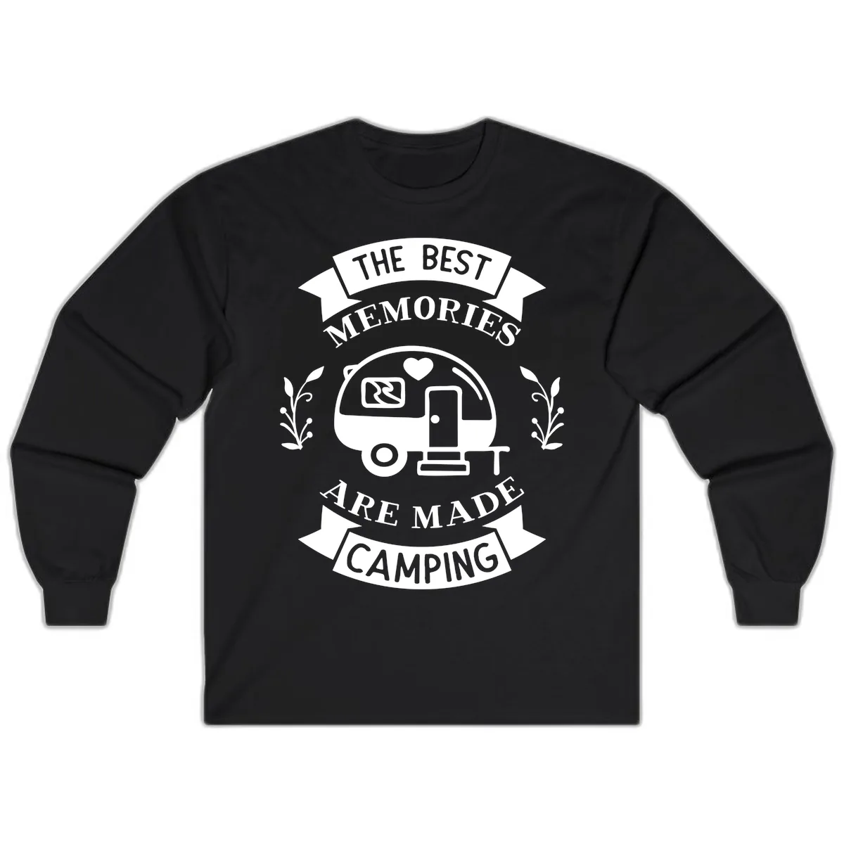The Best Memories Are Made Camping Long Sleeve in Black