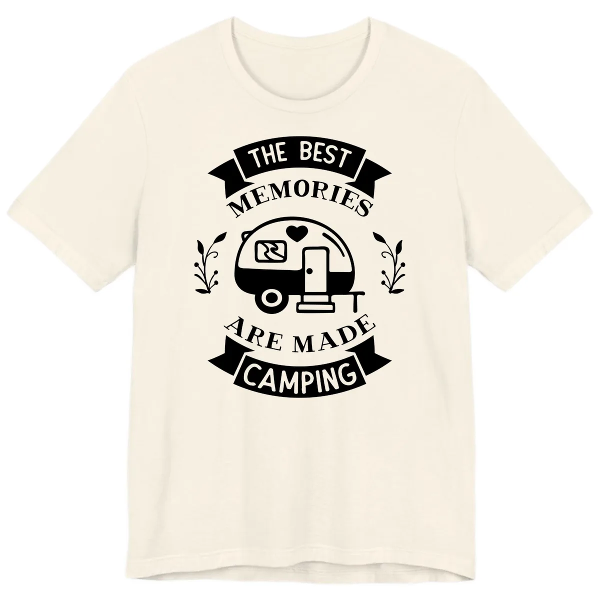 The Best Memories Are Made Camping Premium T-Shirt in Natural
