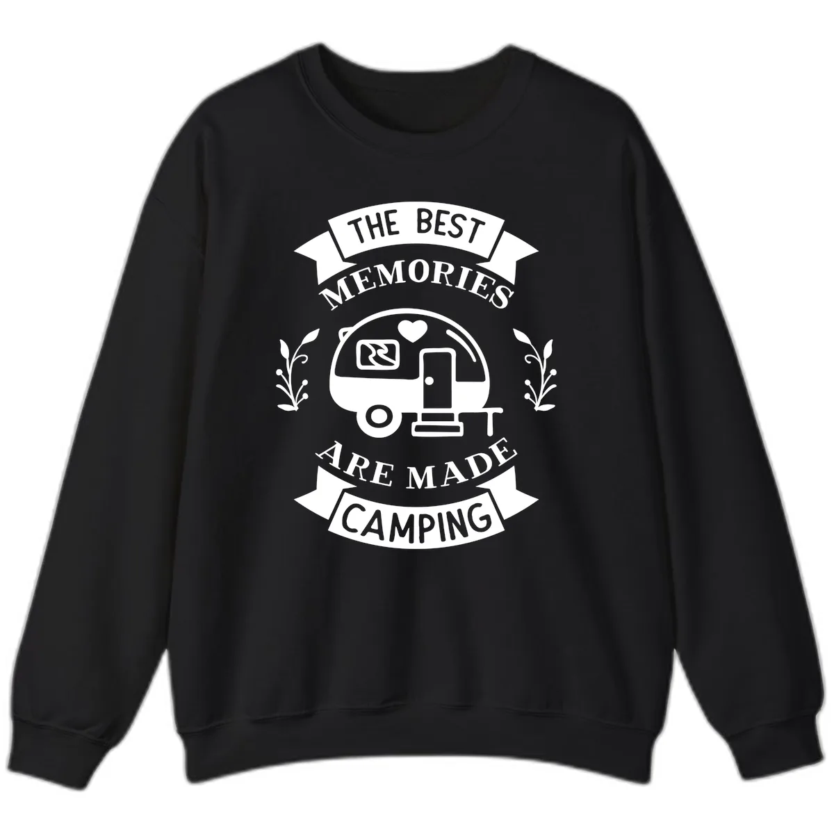 The Best Memories Are Made Camping Sweatshirt in Black