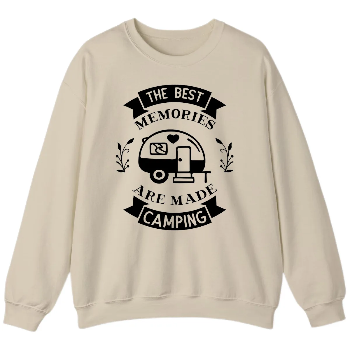 The Best Memories Are Made Camping Sweatshirt in Sand