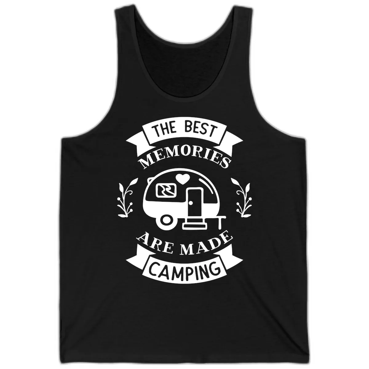 The Best Memories Are Made Camping Tank in Black