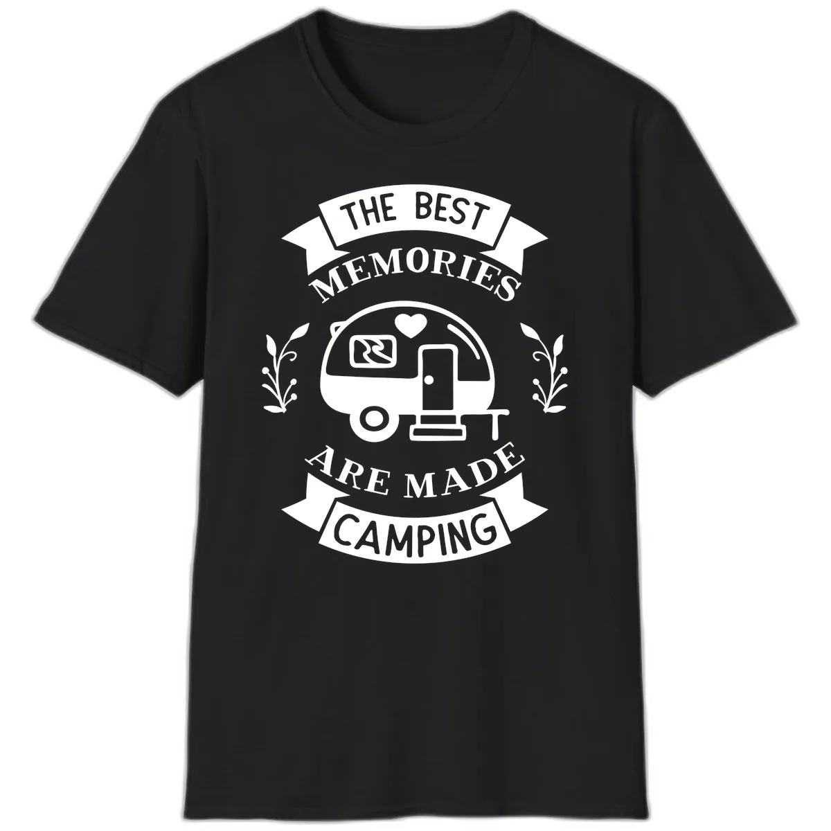 The Best Memories Are Made Camping T-Shirt in Black