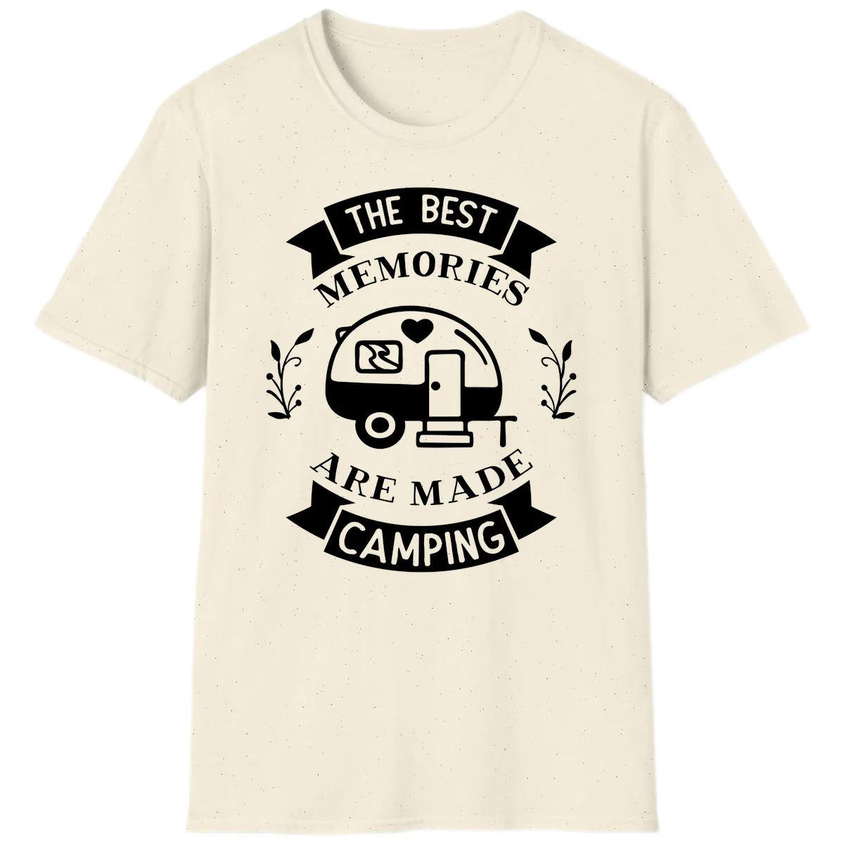 The Best Memories Are Made Camping T-Shirt in Natural