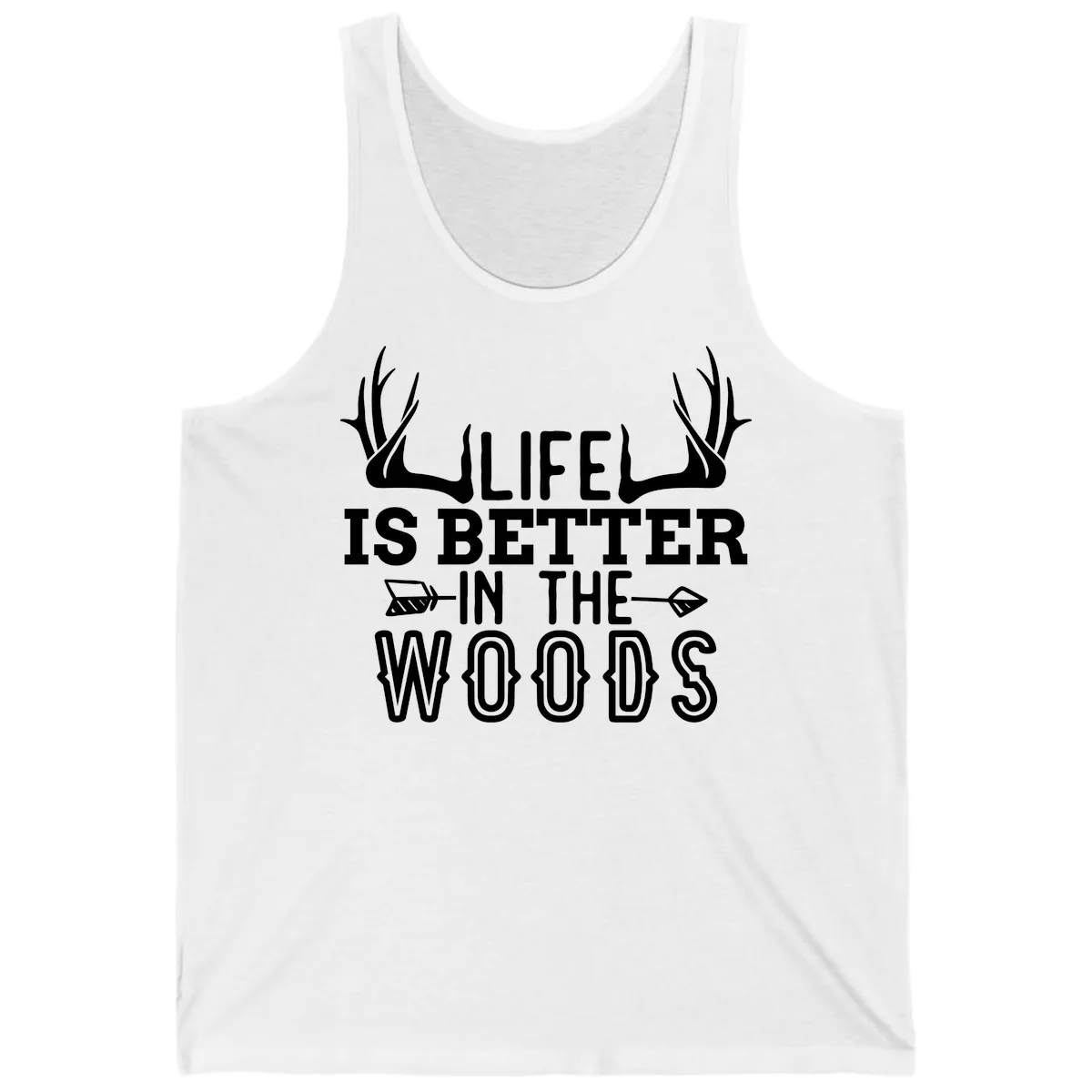 Life Is Better In The Woods Tank in White
