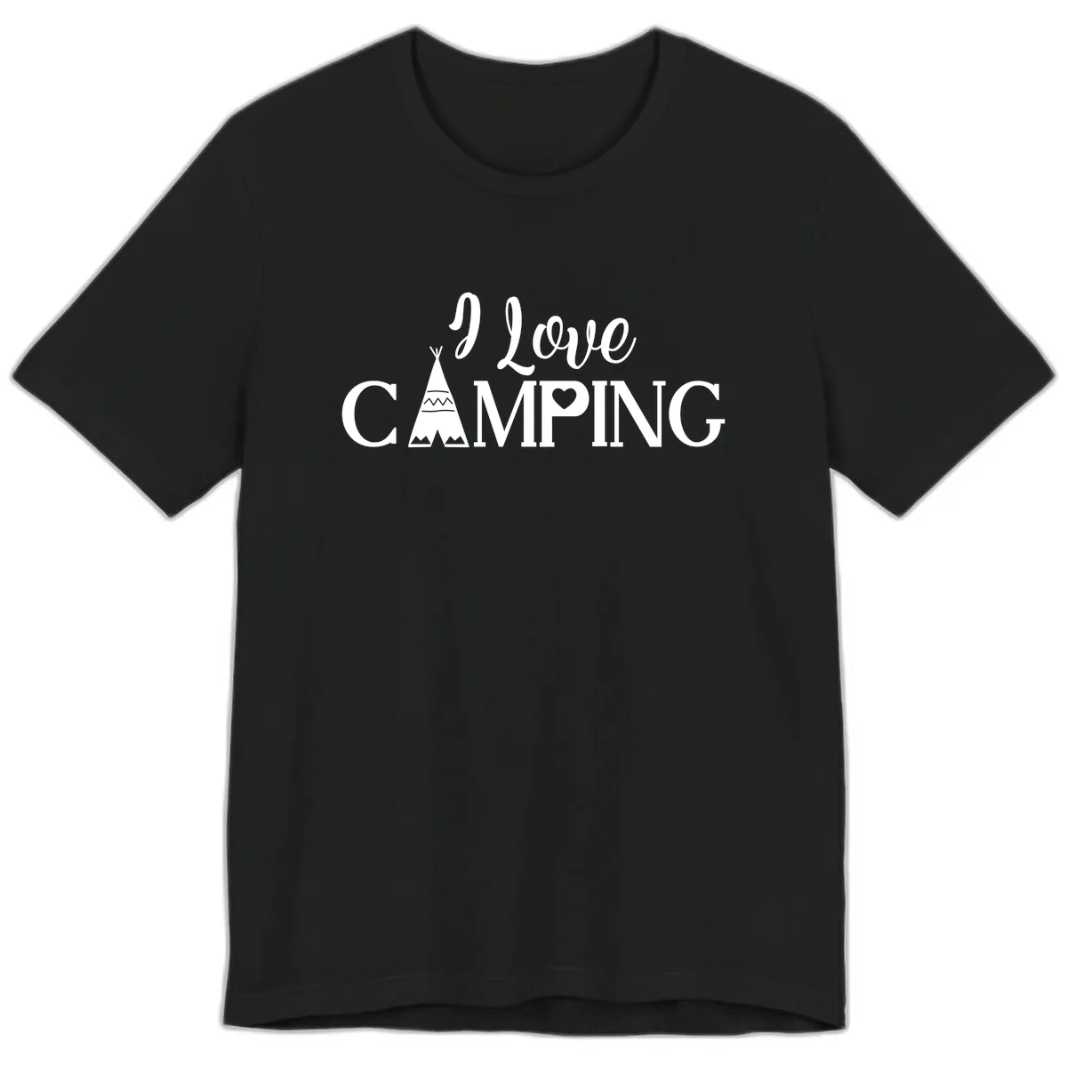 I Love Camping Teepee Premium T-Shirt in Black