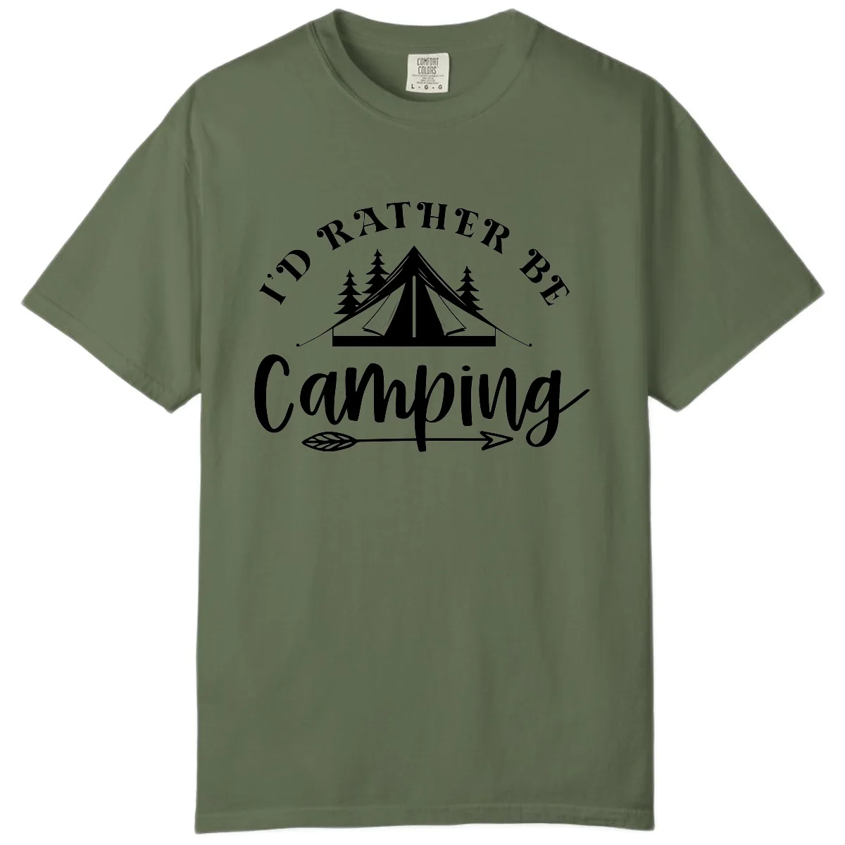 I'd Rather Be Camping Comfort Color in Sage