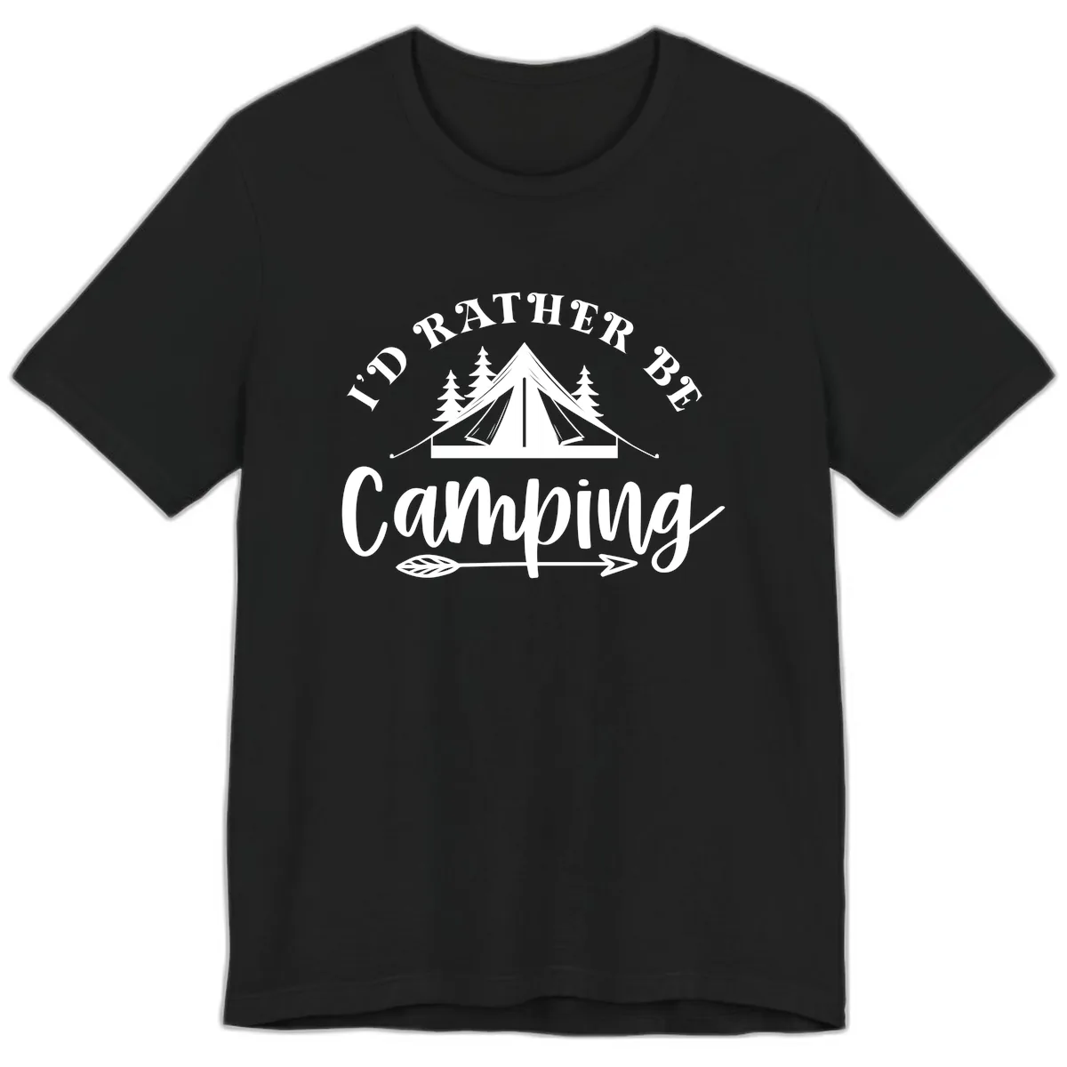 I'd Rather Be Camping Premium T-Shirt in Black