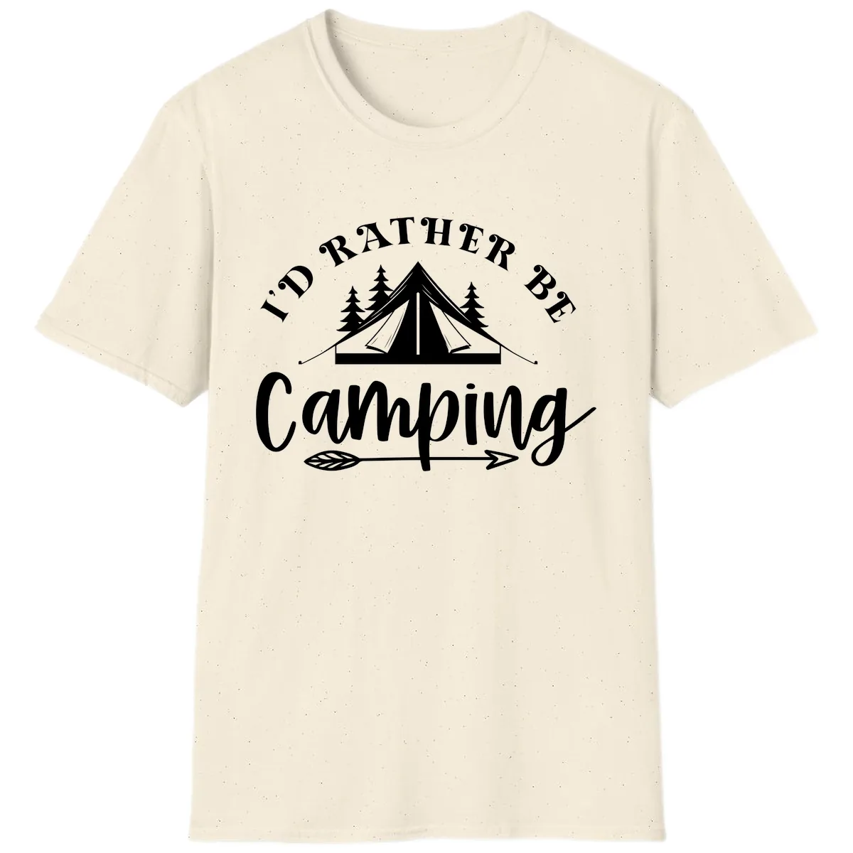 I'd Rather Be Camping T-Shirt in Natural