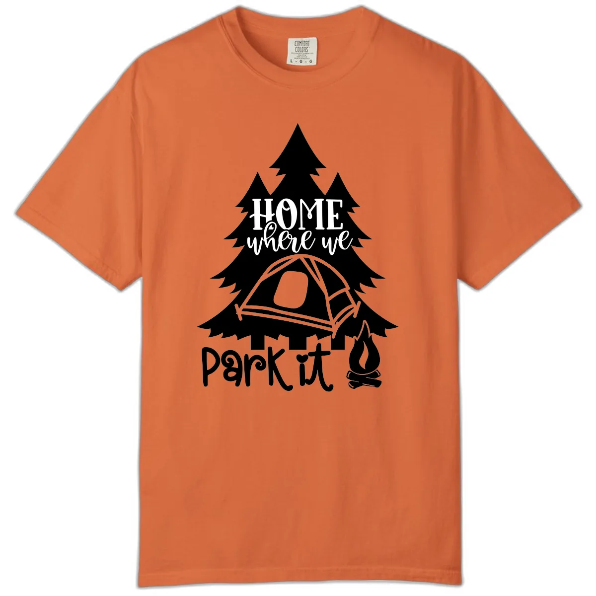 Park It Camping Adventure Comfort Color in Burnt Orange