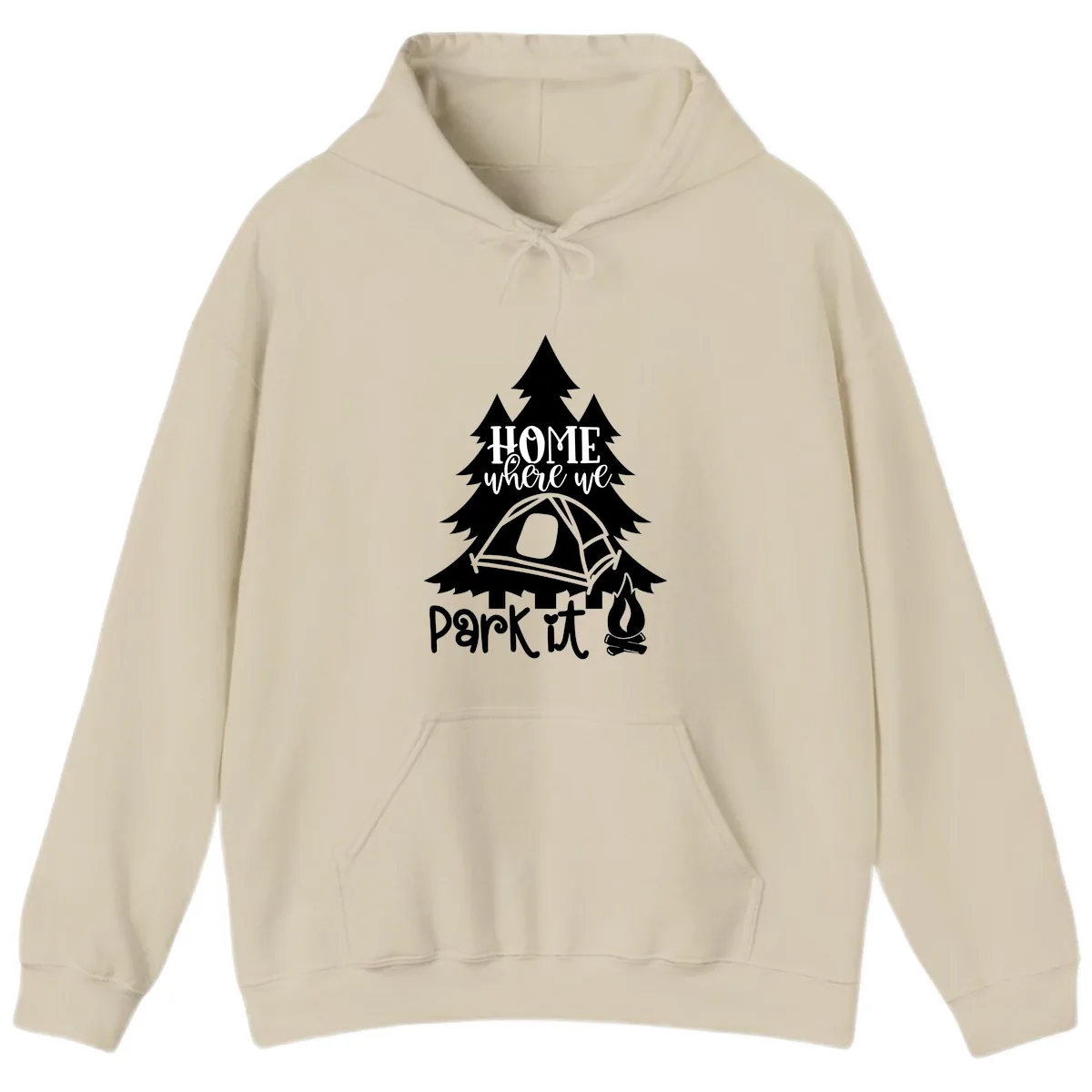 Park It Camping Adventure Hoodie in Sand