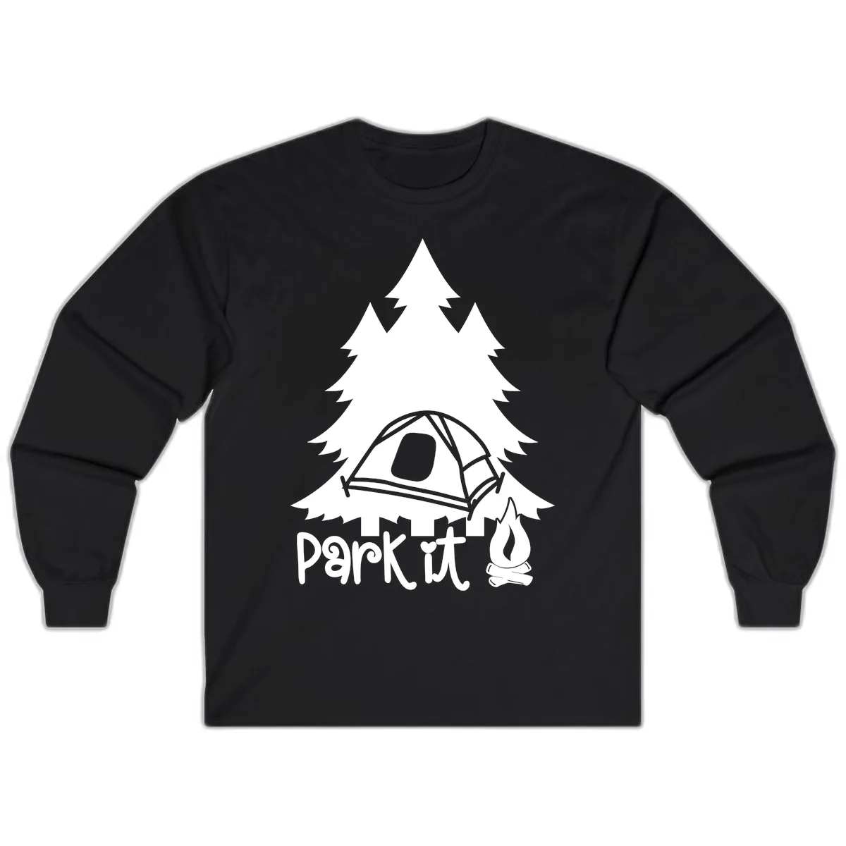 Park It Camping Adventure Long Sleeve in Black