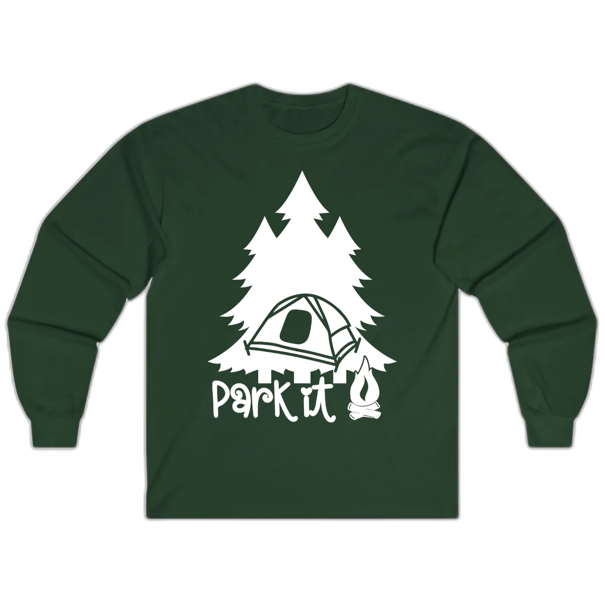 Park It Camping Adventure Long Sleeve in Forest Green