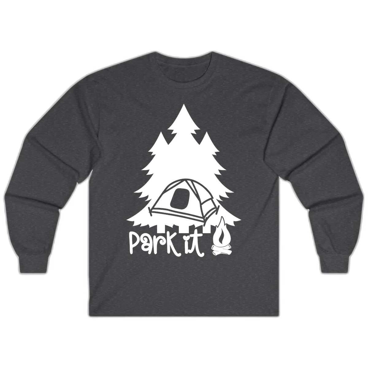 Park It Camping Adventure Long Sleeve in Dark Heather