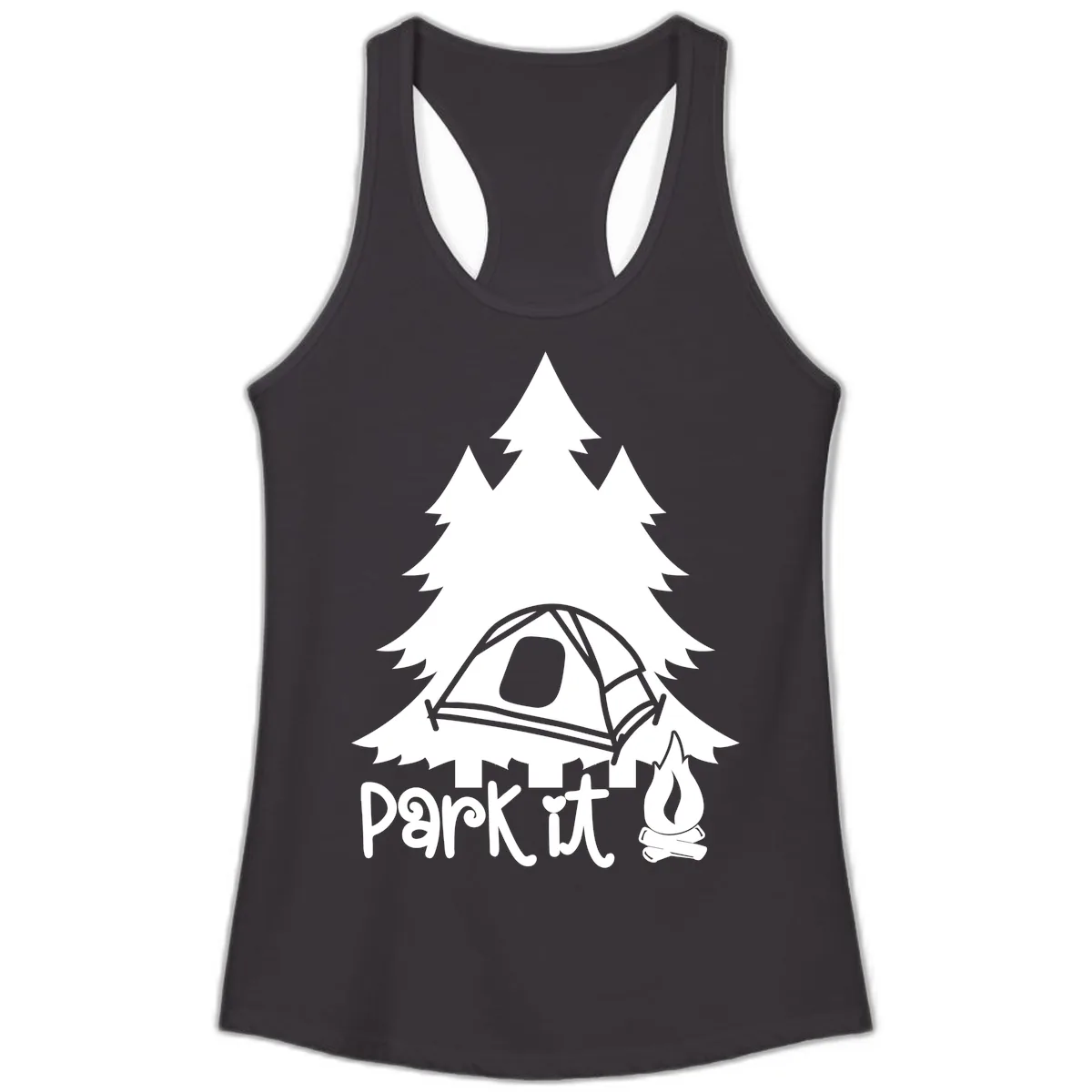 Park It Camping Adventure Ladies Tank in Black