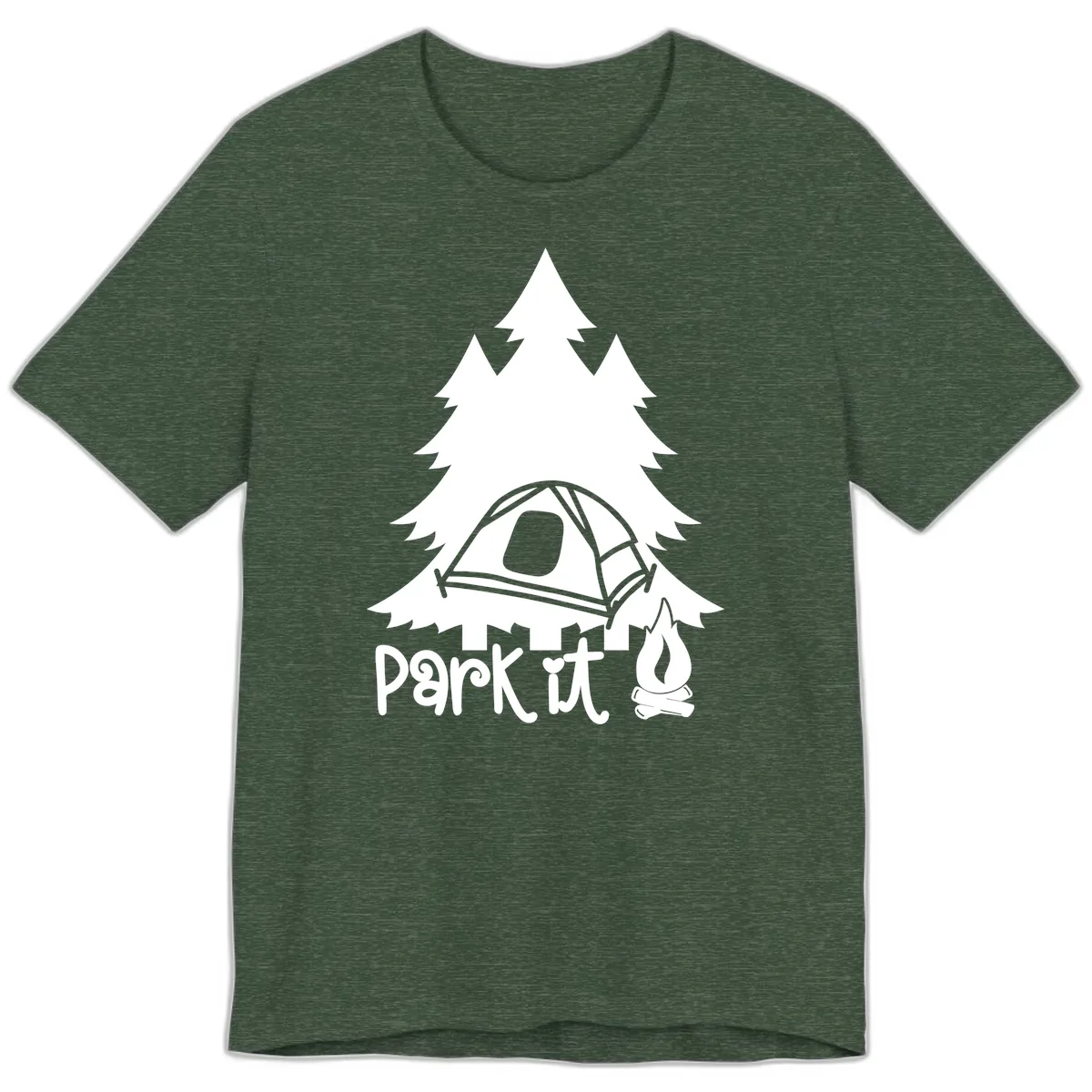 Park It Camping Adventure Premium T-Shirt in Heather Forest
