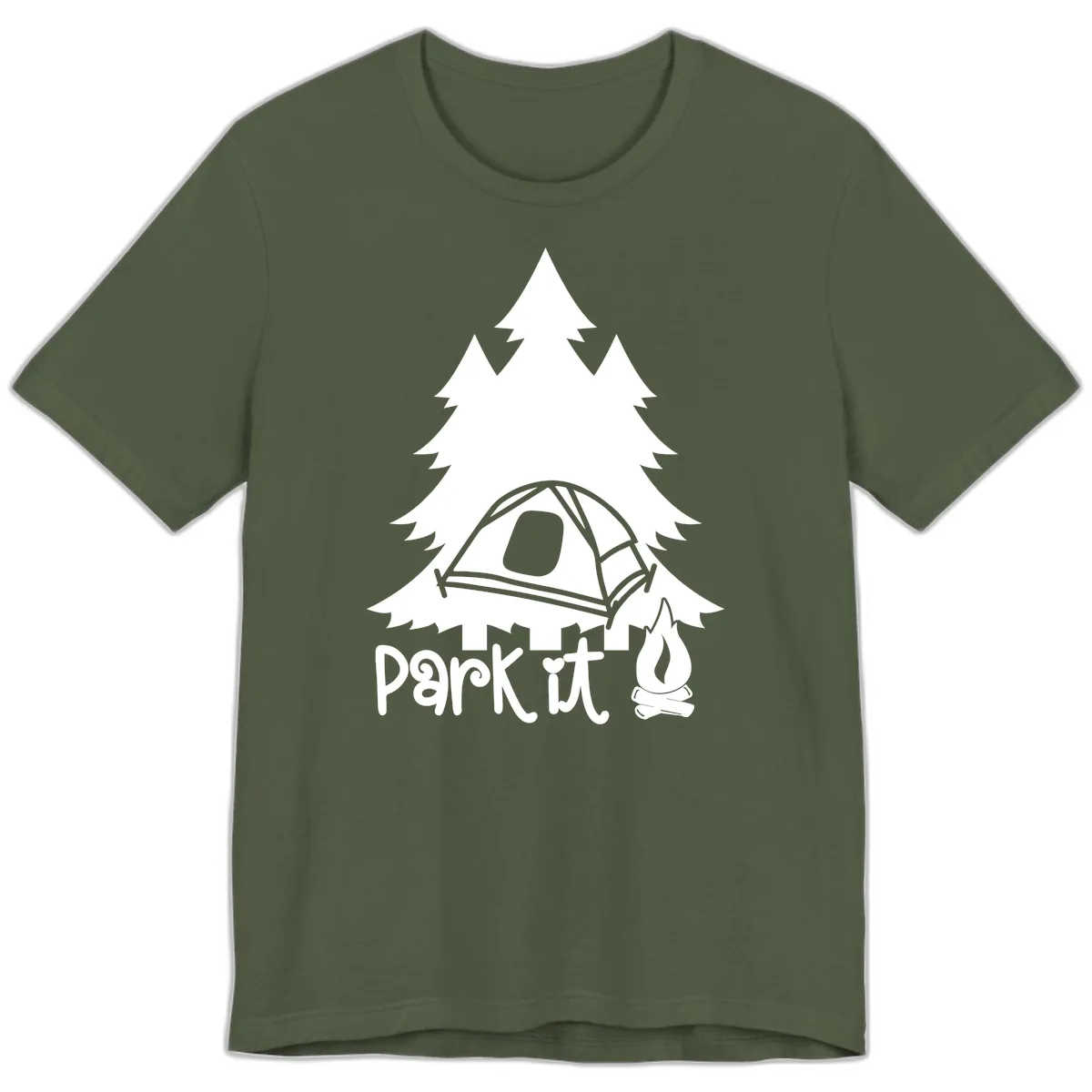 Park It Camping Adventure Premium T-Shirt in Military Green