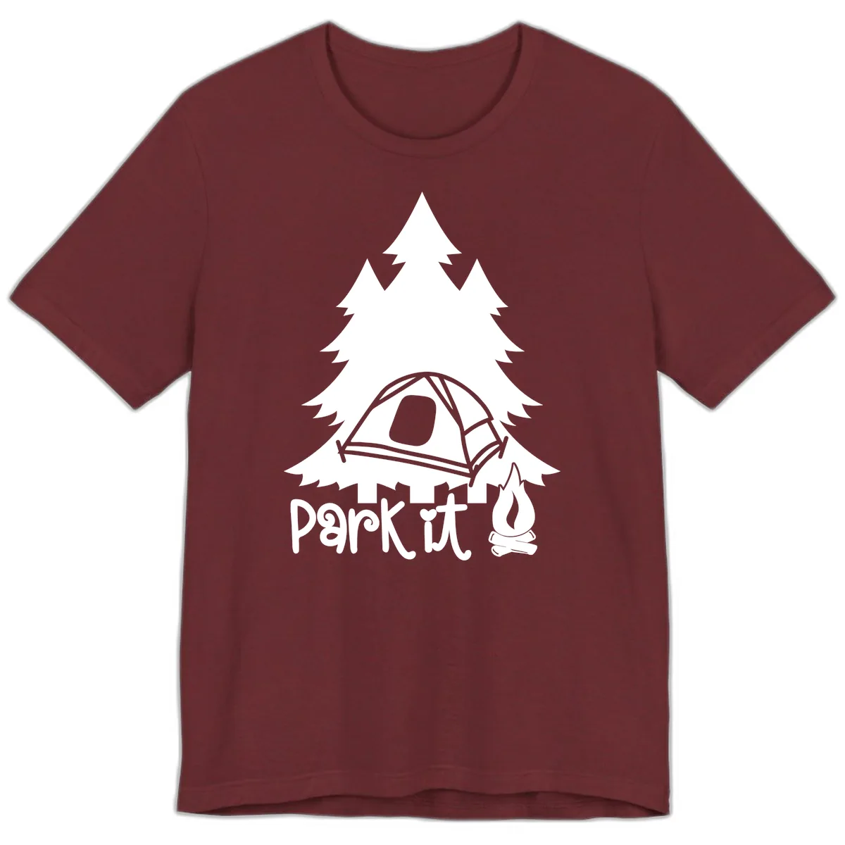 Park It Camping Adventure Premium T-Shirt in Heather Cardinal