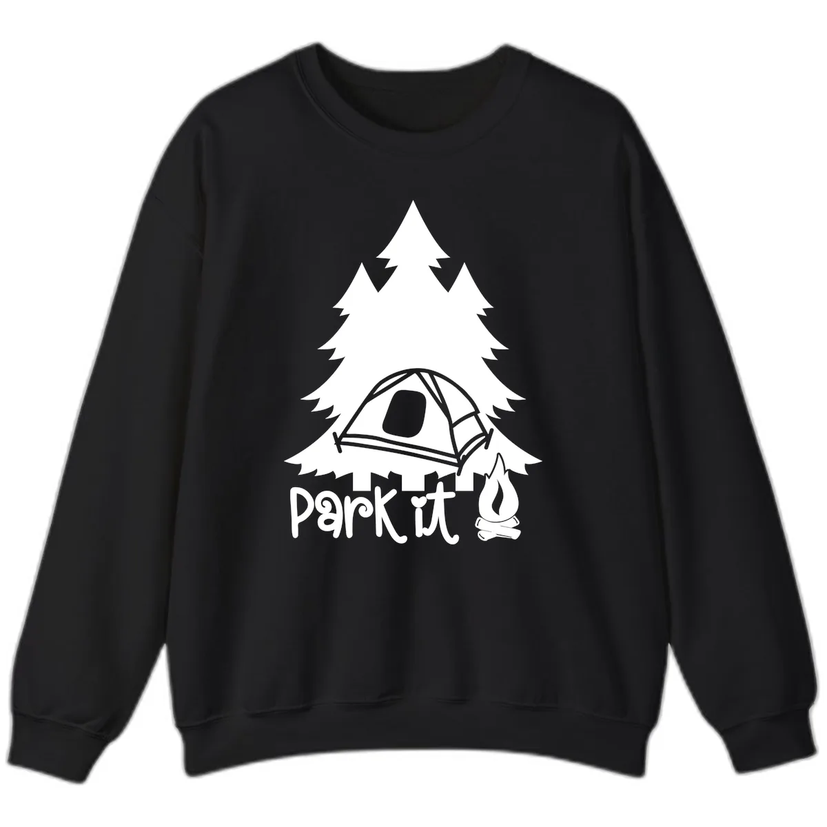 Park It Camping Adventure Sweatshirt in Black