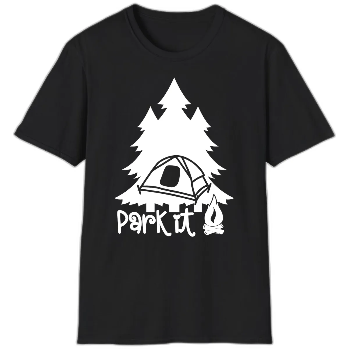 Park It Camping Adventure T-Shirt in Black