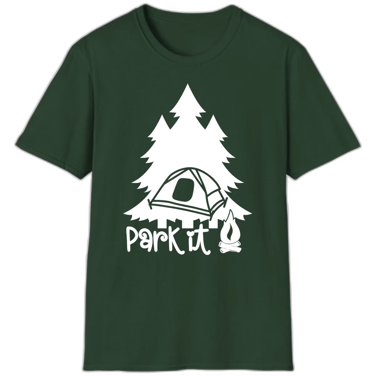 Park It Camping Adventure T-Shirt in Forest Green
