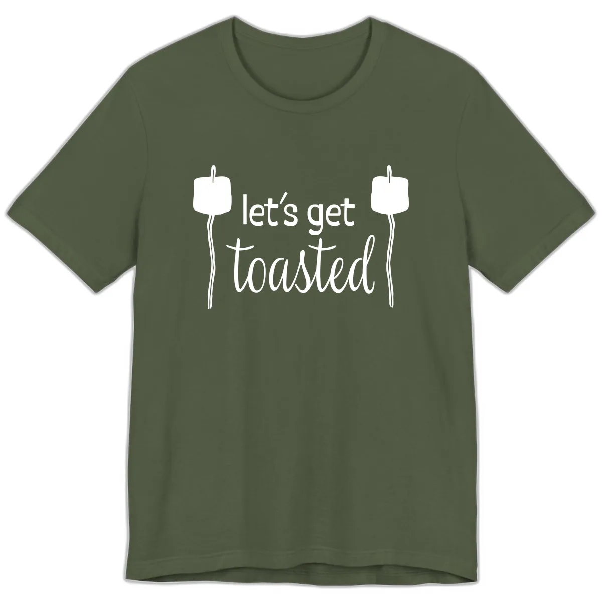 Let's Get Toasted Premium T-Shirt in Military Green