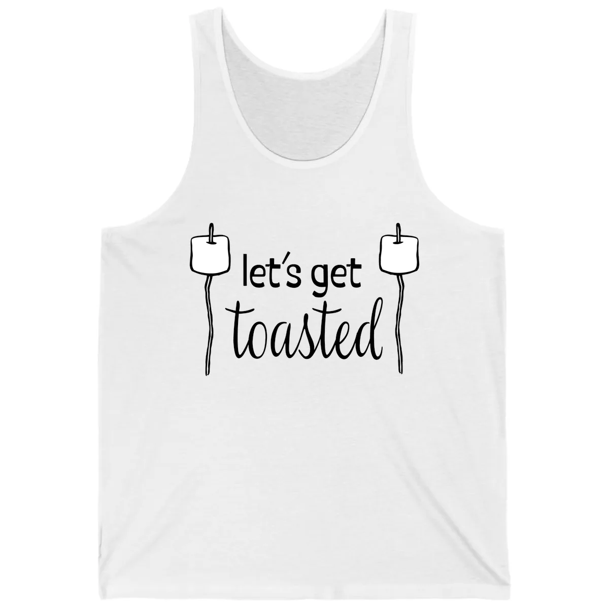 Let's Get Toasted Tank in White