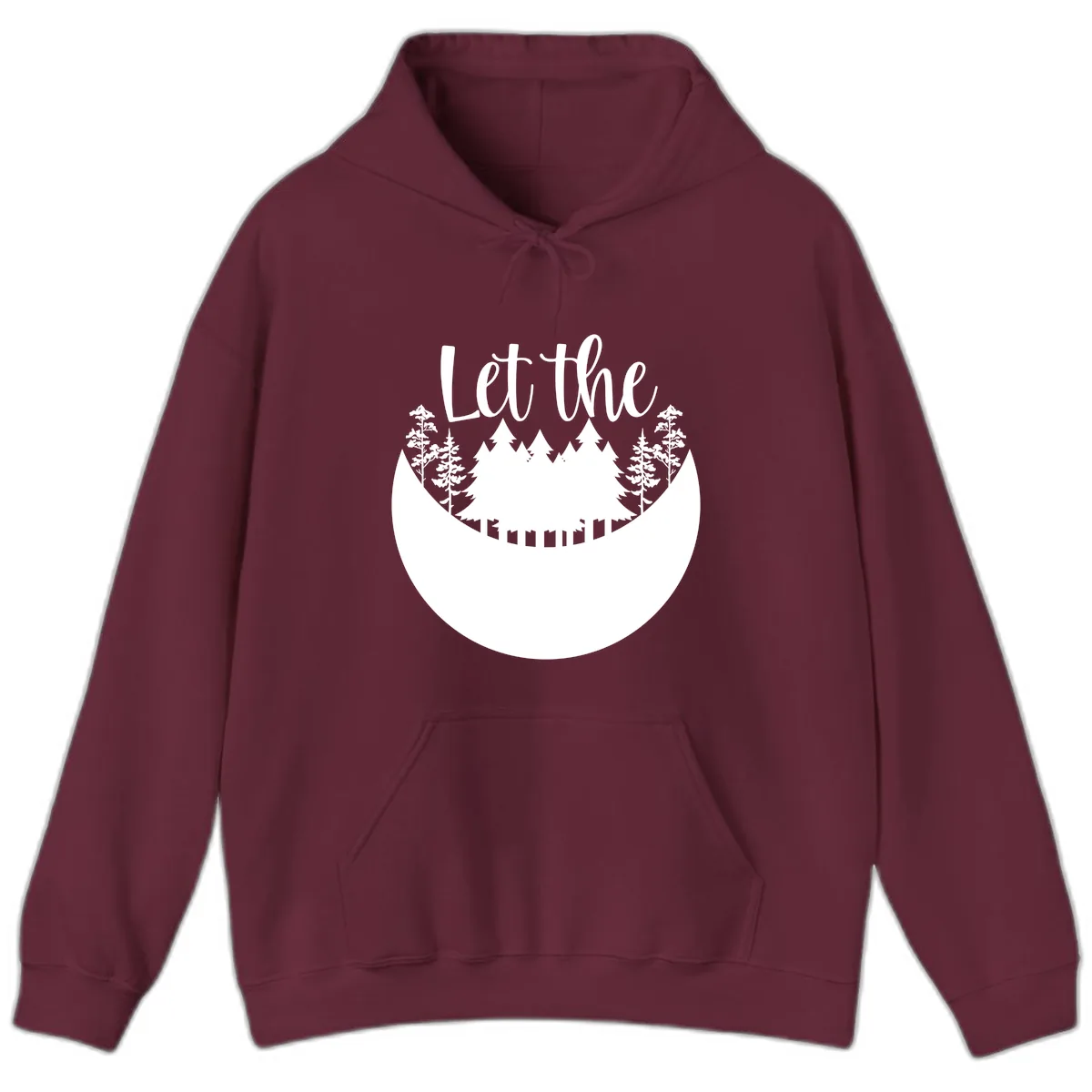 Let The Forest Speak Hoodie in Maroon