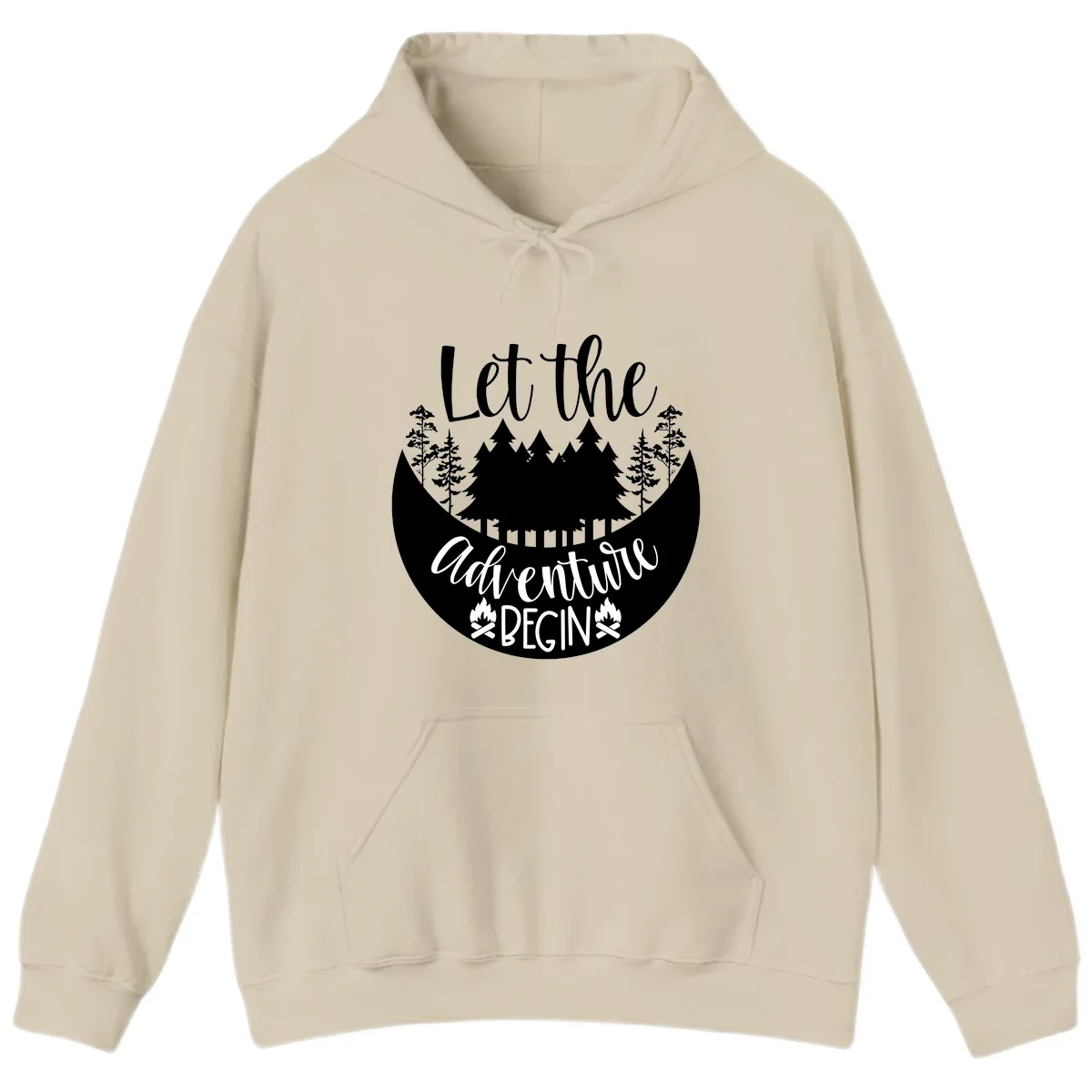 Let The Forest Speak Hoodie in Sand