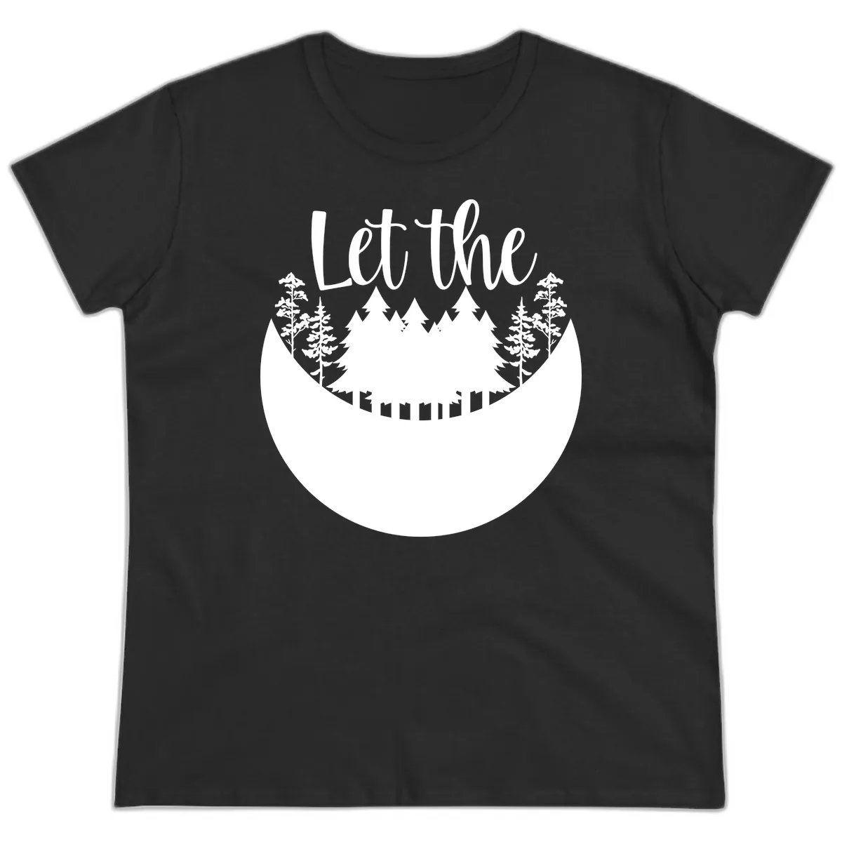 Let The Forest Speak Ladies Tee in Black