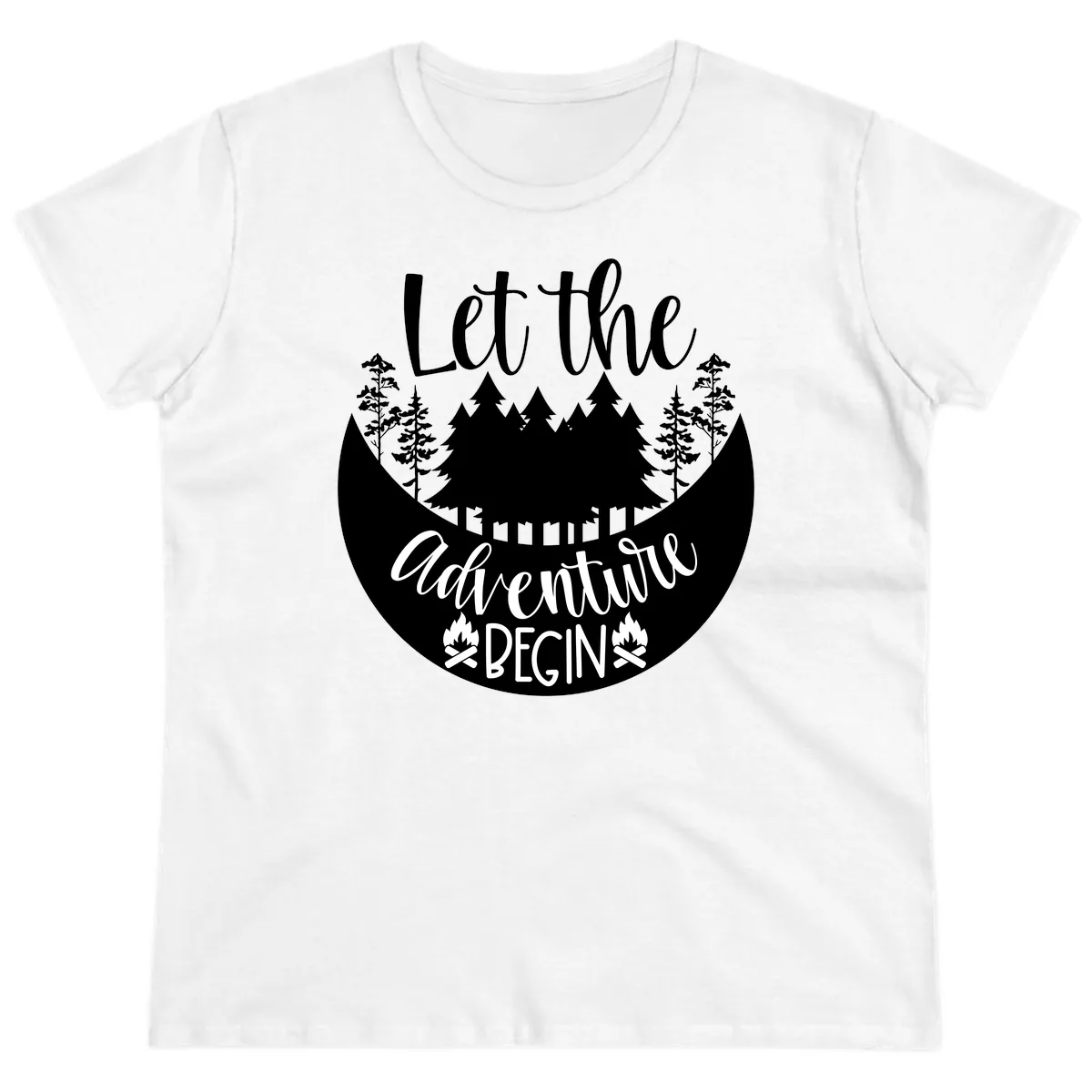 Let The Forest Speak Ladies Tee in White