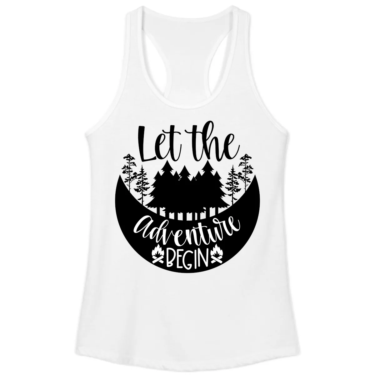 Let The Forest Speak Ladies Tank in White