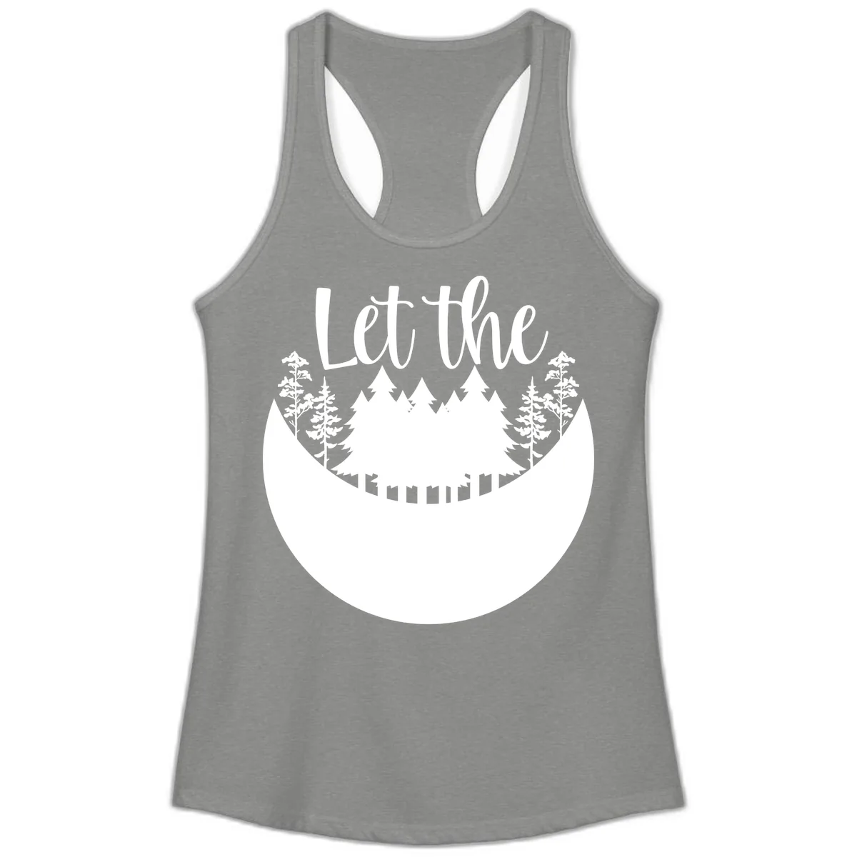 Let The Forest Speak Ladies Tank in Heather Grey