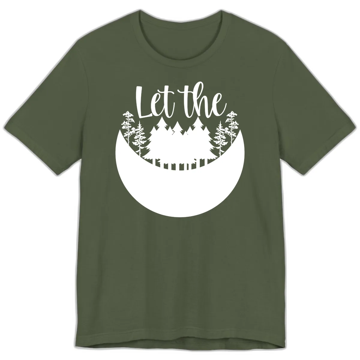 Let The Forest Speak Premium T-Shirt in Military Green