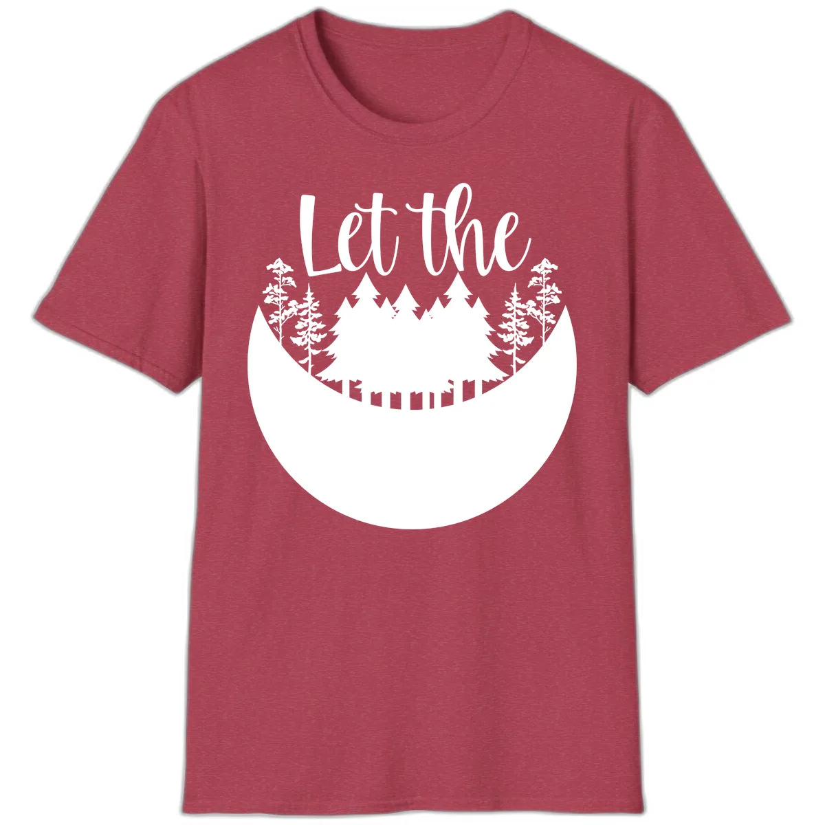 Let The Forest Speak T-Shirt in Heather Cardinal