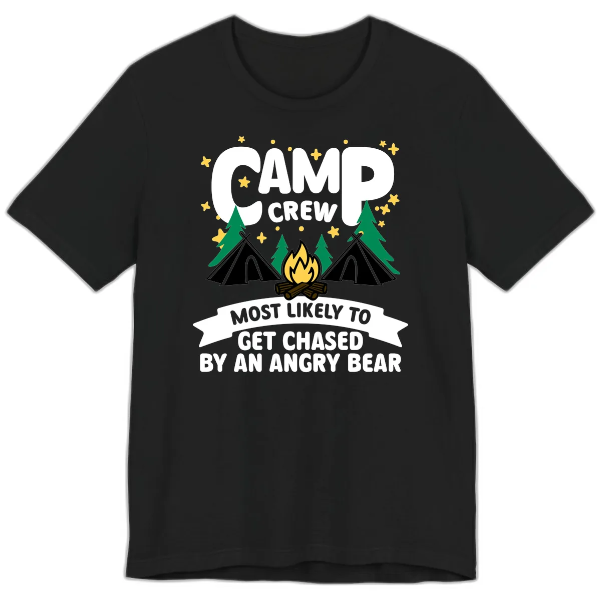 Camp Crew Most Likely Angry Bear Premium T-Shirt in Black