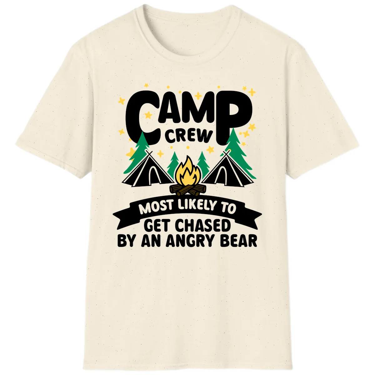 Camp Crew Most Likely Angry Bear T-Shirt in Natural