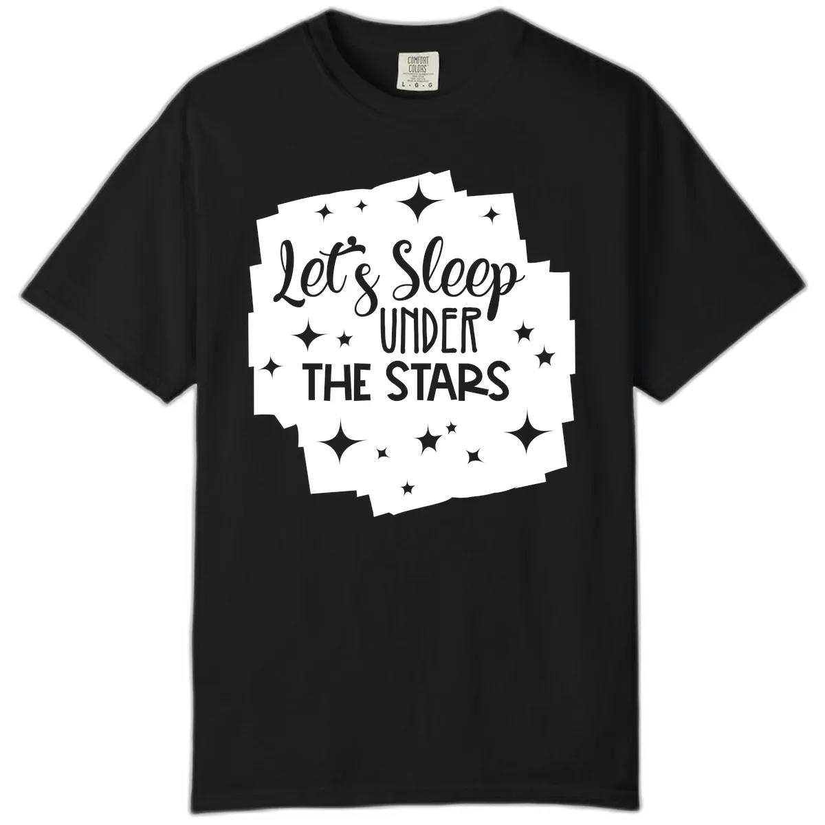 Let's Sleep Under The Stars Comfort Color in Black