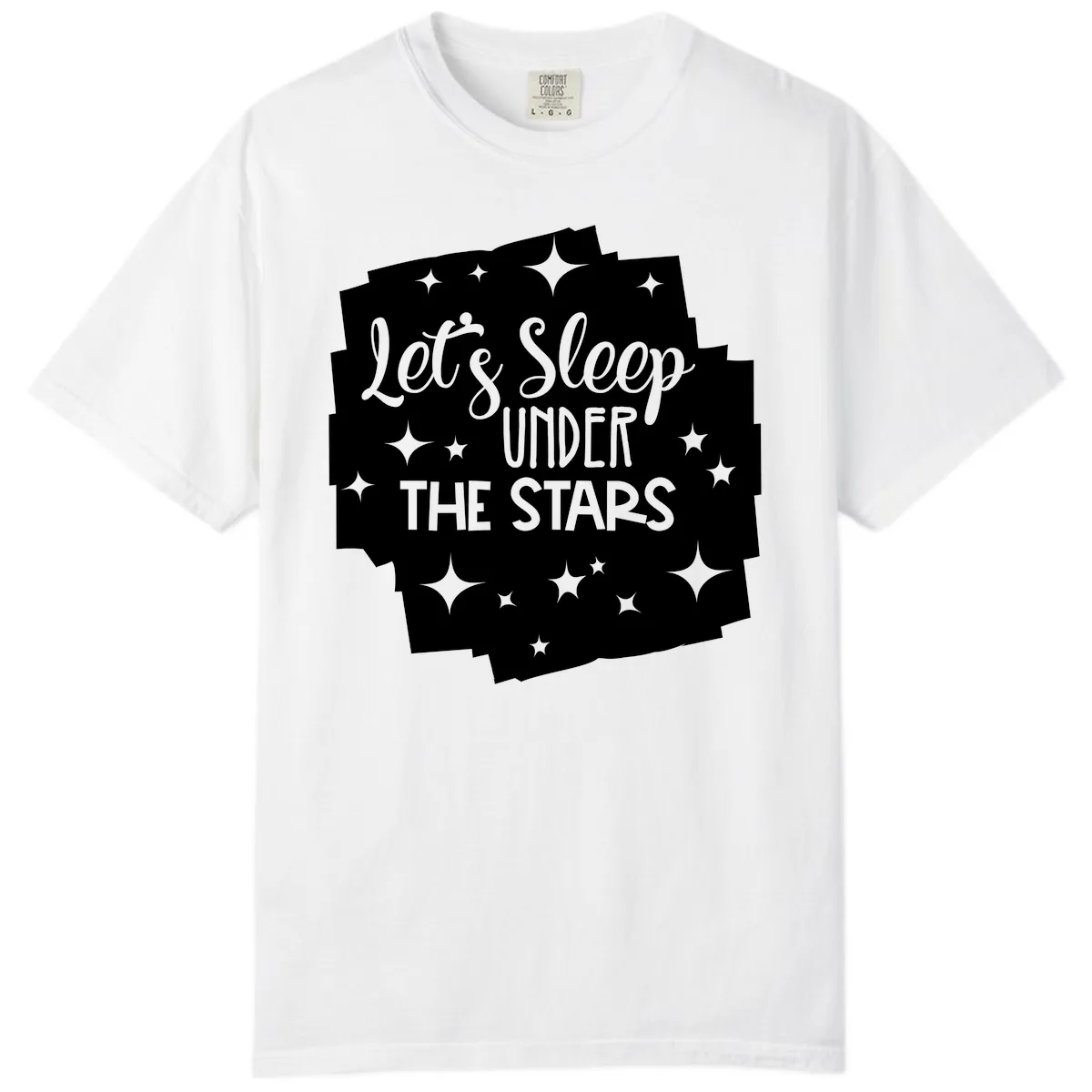Let's Sleep Under The Stars Comfort Color in White