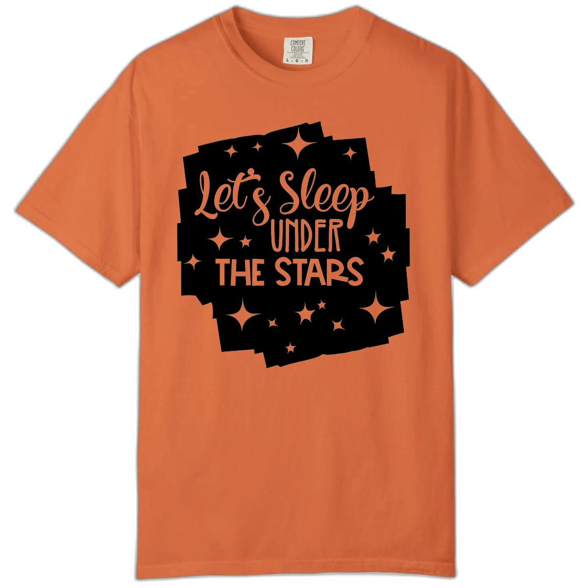 Let's Sleep Under The Stars Comfort Color in Burnt Orange