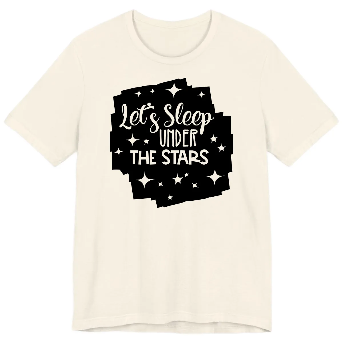 Let's Sleep Under The Stars Premium T-Shirt in Natural