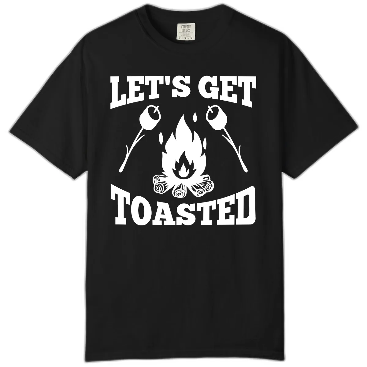 Let's Get Toasted Campfire Comfort Color in Black