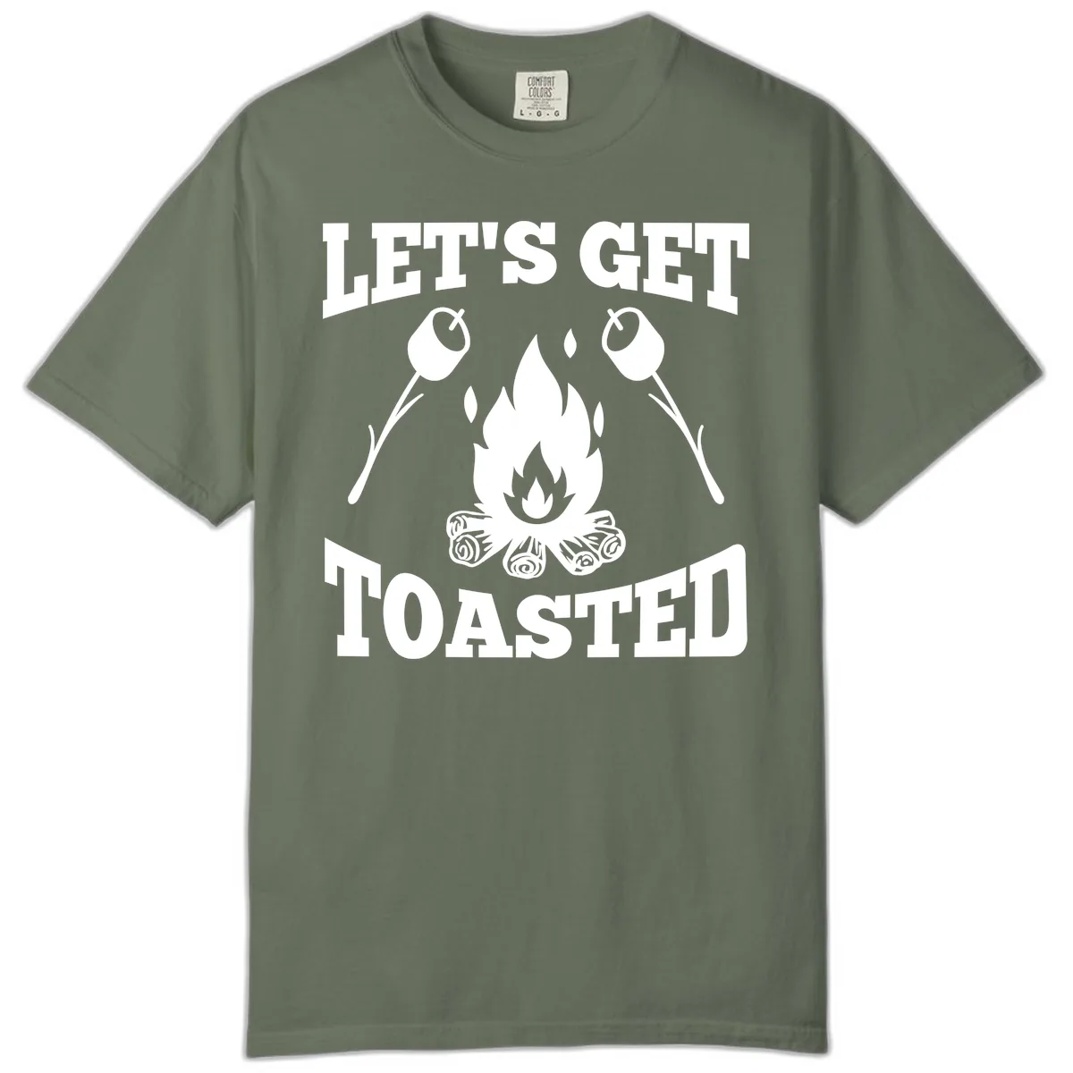 Let's Get Toasted Campfire Comfort Color in Moss