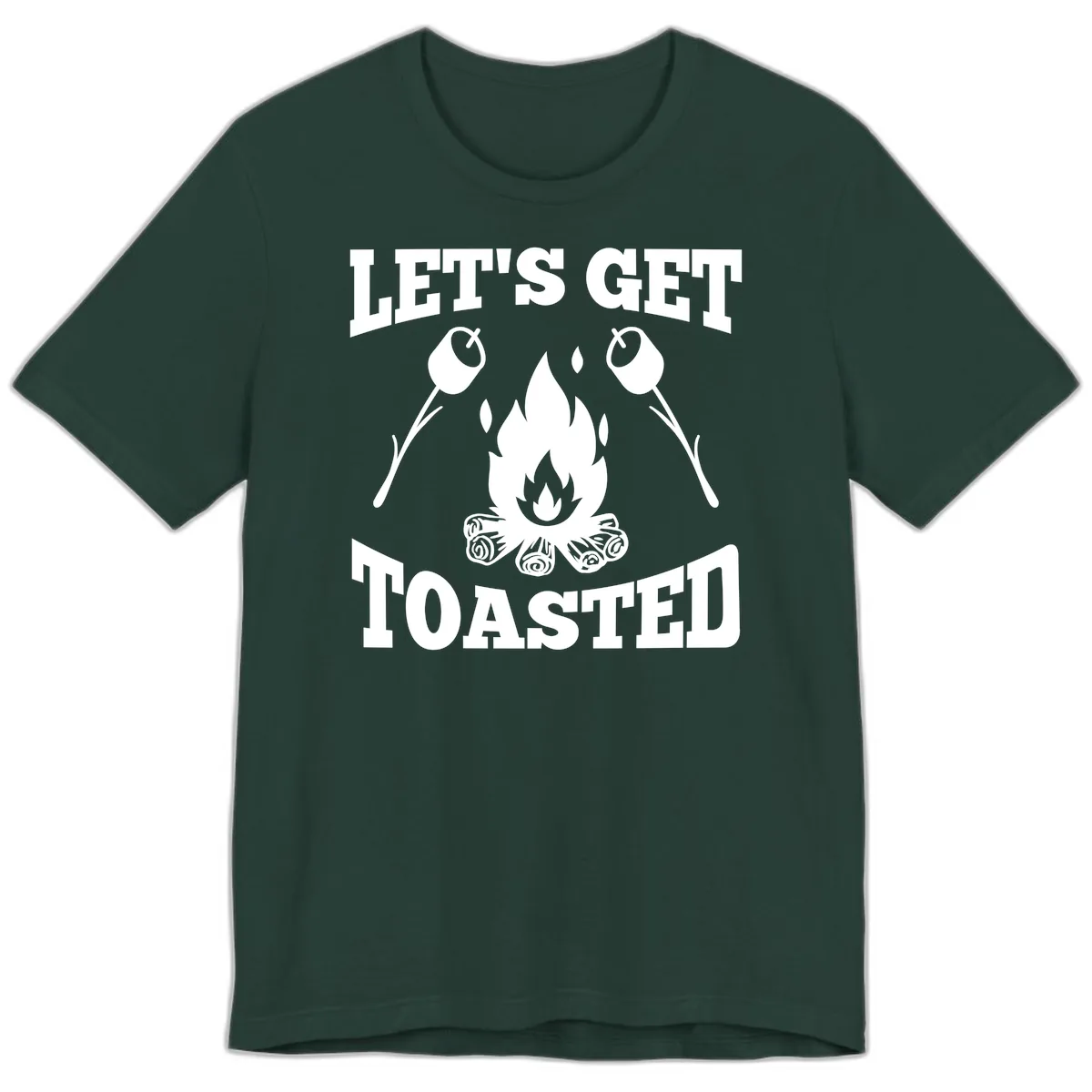 Let's Get Toasted Campfire Premium T-Shirt in Forest