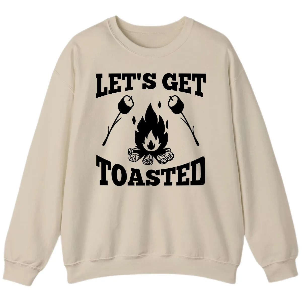 Let's Get Toasted Campfire Sweatshirt in Sand