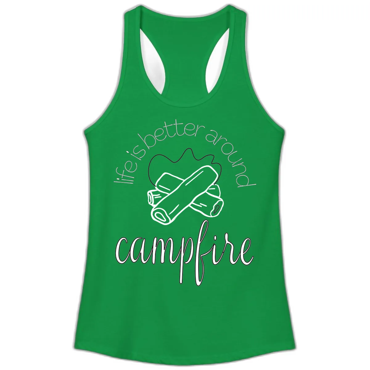 Is Boetter Dry Campfire Ladies Tank in Solid Kelly Green