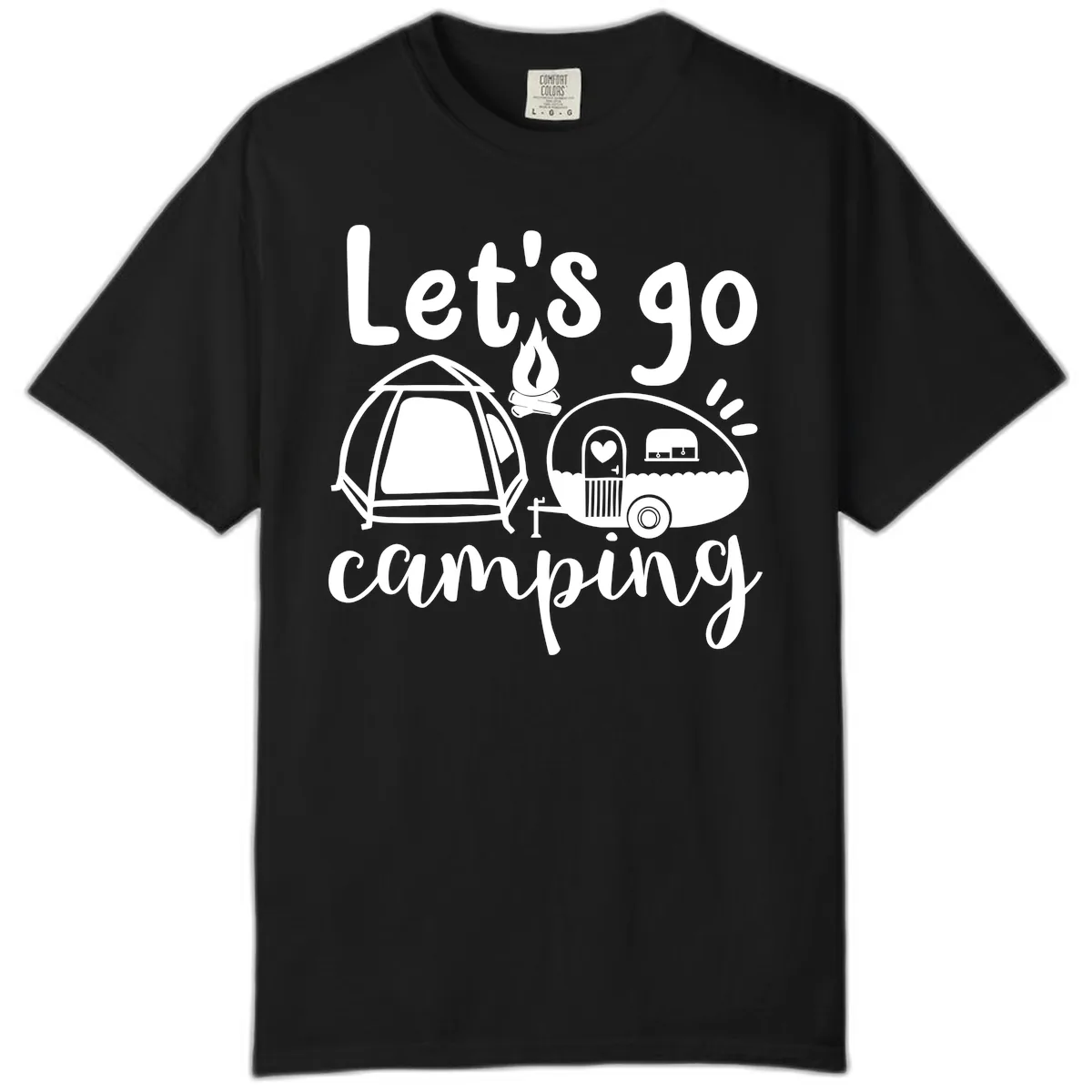 Let's Go Camping Comfort Color in Black