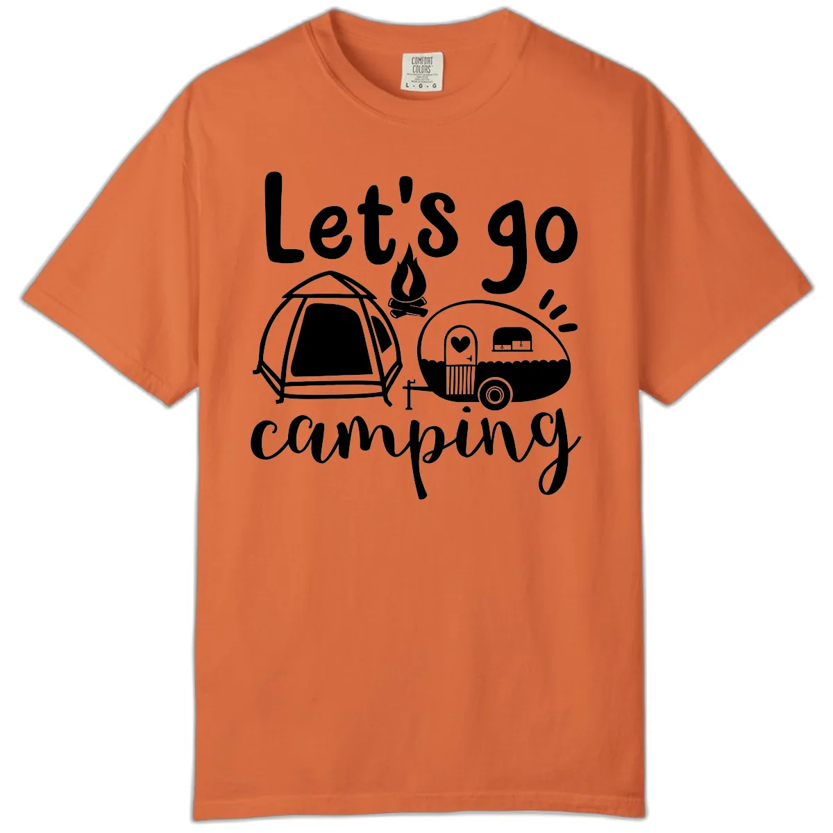 Let's Go Camping Comfort Color in Burnt Orange